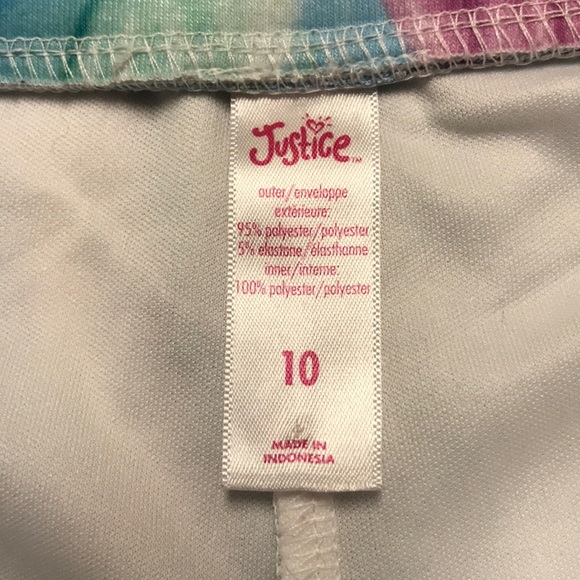 Justice color swirl ruffle skirt- built in shorts - Picture 4 of 4